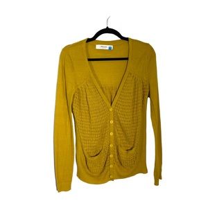Mustard Yellow Cardigan Sweater 